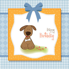 Image showing birthday card with dog