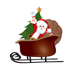 Image showing Santa Claus, greeting card design