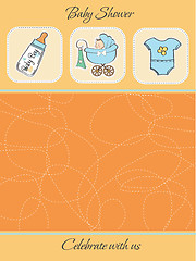 Image showing cute baby shower card