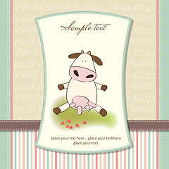 Image showing fun greeting card with cow