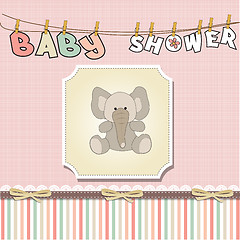 Image showing romantic baby girl announcement card