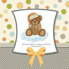 Image showing customizable greeting card with teddy bear