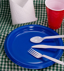 Image showing Summer Picnic table setting