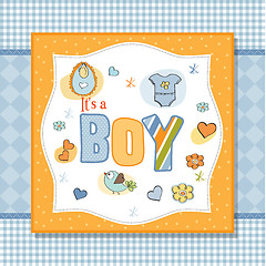 Image showing baby boy shower card