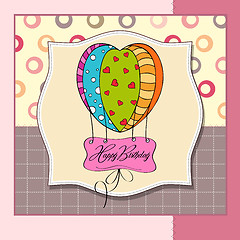 Image showing happy birthday card with balloons.