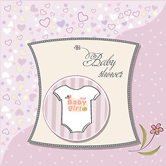 Image showing baby girl announcement card