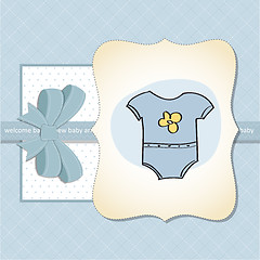 Image showing baby boy shower card