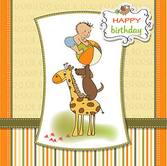 Image showing funny cartoon birthday greeting card