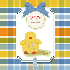 Image showing new baby card with little duck