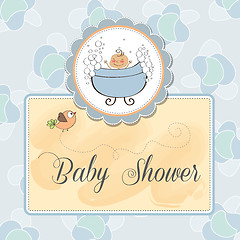 Image showing baby boy shower card