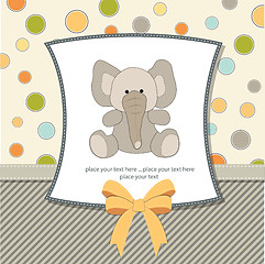 Image showing delicate greeting card with elephant