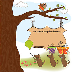 Image showing baby shower announcement card