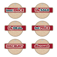 Image showing promotional labels set