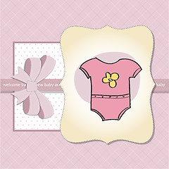 Image showing new baby girl announcement card