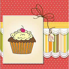 Image showing Birthday cupcake