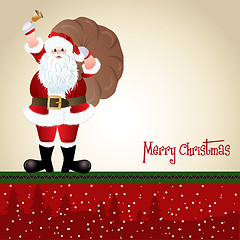 Image showing Santa Claus, greeting card design