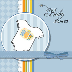 Image showing baby boy announcement card