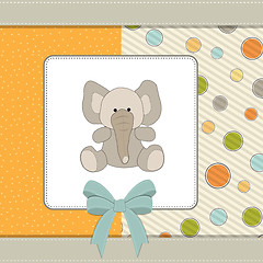 Image showing welcome baby card with elephant