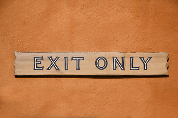 Image showing Exit only sign