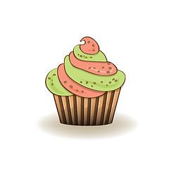 Image showing Birthday cupcake