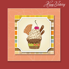 Image showing Birthday cupcake