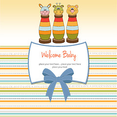 Image showing baby shower card with toys