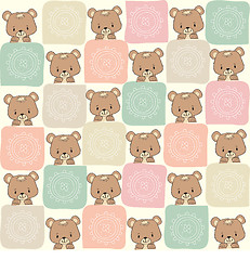 Image showing childish seamless pattern with teddy bear