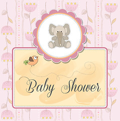 Image showing romantic baby announcement card