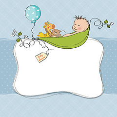 Image showing baby boy shower card