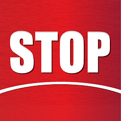 Image showing  red stop sign 