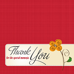 Image showing thank you greeting card with flower