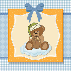 Image showing customizable greeting card with teddy bear