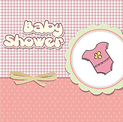 Image showing new baby girl announcement card