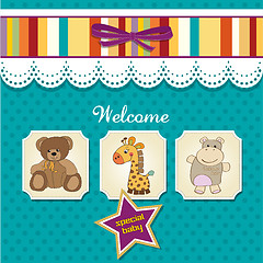 Image showing baby shower card with toys