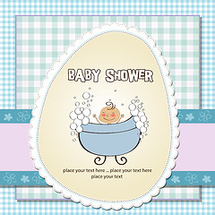 Image showing baby boy shower card