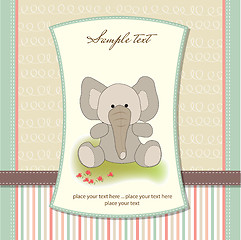 Image showing delicate greeting card with elephant