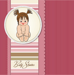 Image showing baby girl shower card