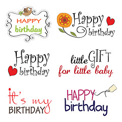 Image showing Happy Birthday vector Lettering Series