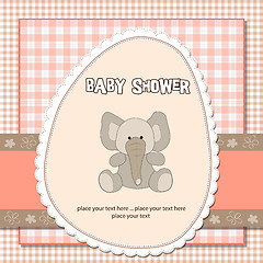 Image showing romantic baby girl announcement card