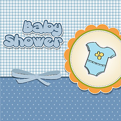 Image showing new baby boy announcement card