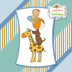 Image showing funny cartoon birthday greeting card