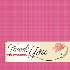 Image showing thank you greeting card with flower