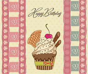 Image showing Birthday cupcake