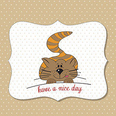 Image showing kitty wishes you a nice day