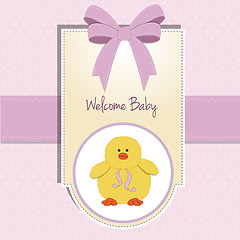 Image showing baby girl vector card