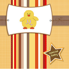 Image showing baby shower card with little duc