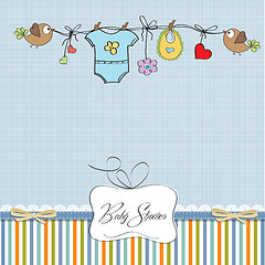 Image showing baby boy shower card