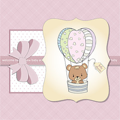 Image showing new baby girl announcement card