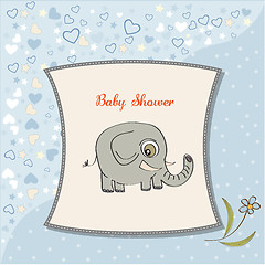 Image showing new baby boy announcement card