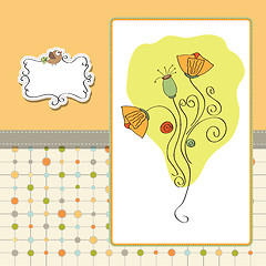 Image showing thank you greeting card with flower